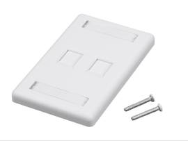 MONOPRICE WALL PLATE FOR KEYSTONE 2 HOLE WHITE