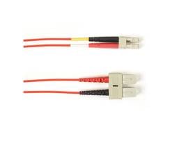 BLACK BOX CORP 62.5 MM FO PATCH CABLE DUPLX, PLENUM, RED, SCLC