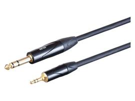Stage Right by Monoprice On Tour Cables - 1/4in TRS Male Connector to 1/8in TRS