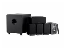 MONOPRICE HT-35 PREMIUM 5.1-CHANNEL HOME THEATER SYSTEM WITH POWERED SUBWOOFER_ CHARCOAL