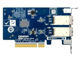 QNAP DUAL-PORT SFP28 25GBE NETWORK EXPANSION CARD; LOW-PROFILE FORM FACTOR; PCIE GEN4 X8