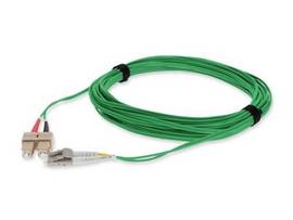 ADD-ON ADDON 3M SC (MALE) TO LC (MALE) OM4 STRAIGHT GREEN DUPLEX FIBER OFNR (RIS