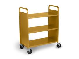 BRETFORD BOOK/UTIL TRUCK 3-FLAT SHLF DBL SIDE