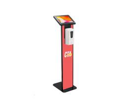 CTA DIGITAL FLOOR STAND KIOSK W/GRAPHIC BLK