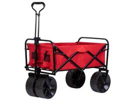 MONOPRICE PURE OUTDOOR BY MONOPRICE HEAVY DUTY ALL TERRAIN COLLAPSIBLE OUTDOOR WAGON_ RED