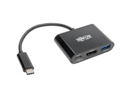 Tripp Lite series USB-C to HDMI 4K Adapter with USB 3.x (5Gbps) Hub Port and 60W