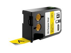 NEWELL-DYMO XTL 1 24MM BK/YL VINYL CONT TAPE