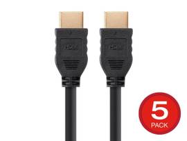 MONOPRICE 4K NO LOGO HIGH SPEED HDMI CABLE 6FT - CL2 IN WALL RATED 18 GBPS BLACK