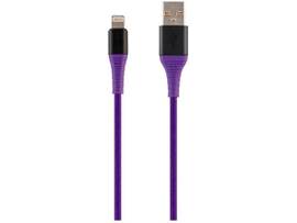 MONOPRICE ATLASFLEX SERIES DURABLE APPLE MFI CERTIFIED LIGHTNING TO USB TYPE-A CHARGE AND SYNC KEVLAR-REINFORCED NYLON-BRAID CABLE_ 6FT_ PURPLE