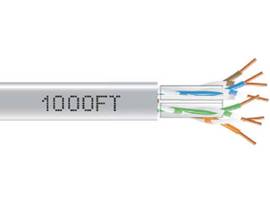 CAT6A 650-MHz Solid Bulk Cable UTP CMP Plenum GY 1000FT Spool