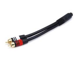 MONOPRICE 6IN PREMIUM 3.5MM STEREO FEMALE TO 2X RC