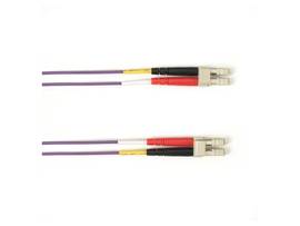 1-m, LC-LC, 62.5-Micron, Multimode, PVC, Violet Fiber Optic Cable