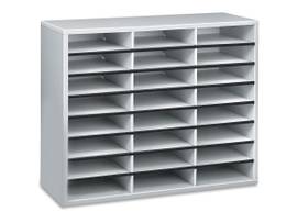 FELLOWES 24 A-SIZE COMPARTMENTS-GREY ORGANIZER