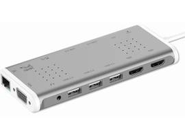 SMK VP6955 USB-C MINI DOCKING STATION DUAL 4K HDMI MULTI-STREAM TRIPLE VIDEO