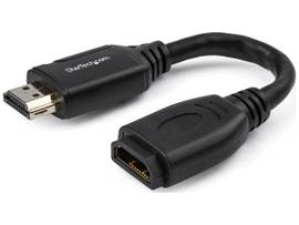 STARTECH 6in short high speed HDMI 2.0 extension cable with Ethernet; 4K 60Hz (u