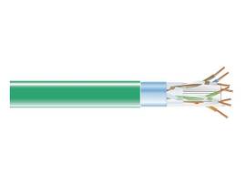 CAT6 400-MHz Shielded Solid Bulk Cable F/UTP PVC 1000-ft. 304.8-m Green