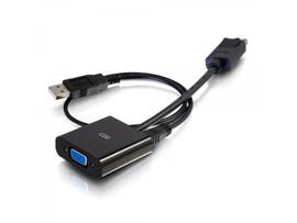 C2G 8IN DISPLAYPORT TO VGA M/F W/3.5MM