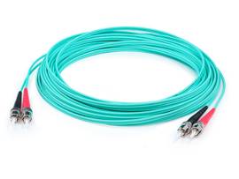 AddOn 40m ST (Male) to ST (Male) Aqua OM4 Duplex Riser Fiber Patch Cable
