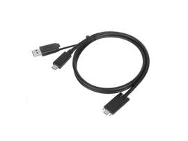 TARGUS USB-C (M) TO USB-C (M) WTH USB-A (M) TETHER CBL 1M