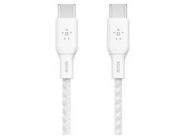 BELKIN BRAIDED USBC-C 2.0 100W CABLE 2M, WHT