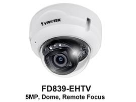 VIVOTEK VORTEX ESSENT. 5MP IR IP66 REMOTE FOCUS DOME W/ 1-YR LICENSE