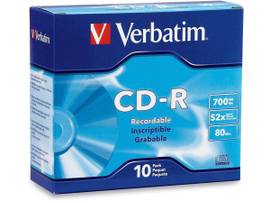 CD-R 80M/700MB 52X10PK SLIMCASE