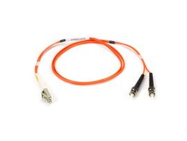 Multimode 50-Micron Duplex Fiber Optic Cable PVC LC ST 10-m 32.8-ft.