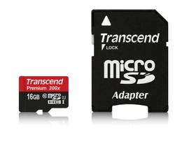 TRANSCEND 16G MICROSDHC CLASS10 U1 W/ADPTR