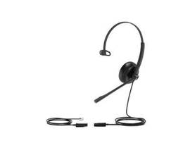 YHS34 MONO (MONAURAL) QD (QUICK DISCONNECT) TO RJ9 HEADSET, BOOM MICROPHONE, NOISE CANCELING, HEADBAND, HD VOICE, LEATHER EAR CUSHION.