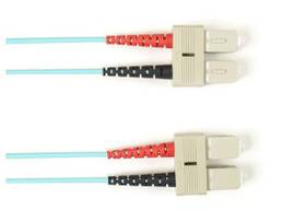 BLACK BOX CORP 50 MM FO PATCH CABLE DUPLX, PVC, AQUA, SCSC