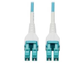 TRIPP 100G DUPLEX MULTIMODE 50/125 OM4 ARMORED FIBER OPTIC CABLE LC/LC DUPLEX M/M LSZH AQUA 50 M 164 FT
