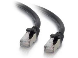 C2G 15FT CAT6 SNAGLESS STP CABLE-BLK
