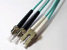 AXIOM LC/ST MULTIMODE DUPLEX OM4 50/125 FIBER OPTIC CABLE 10M