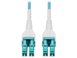 TRIPP 100G DUPLEX MULTIMODE 50/125 OM4 ARMORED FIBER OPTIC CABLE LC/LC DUPLEX M/M LSZH AQUA 30 M 984 FT
