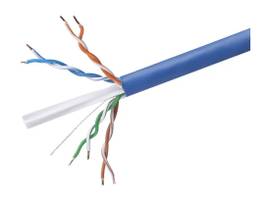 MONOPRICE CAT6 ETHERNET BULK CABLE - SOLID_ 550MHZ_ UTP_ CMR_ RISER RATED_ PURE BARE COPPER WIRE_ 23AWG_ NO LOGO_ 1000FT_ BLUE (UL)