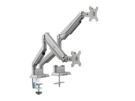 ROCSTOR ERGOREACH ED4 PREMIUM ALUMINUM DUAL ERGONOMIC MONITOR ARM, C-CLAMP & GROMMET - PREMIUM GAS SPRING-SUPPORTS UP TO TWO 32 DISPLAY,