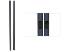 SET OF 60 BLACK REPLACEMENT POLES HALF