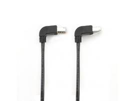 3FT BK CAT5e 100MHz Angled Patch Cable F/UTP CM PVC Down- Up
