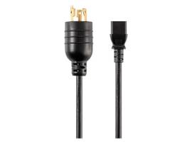 MONOPRICE HEAVY DUTY POWER CORD - LOCKING NEMA L6-20P TO IEC 60320 C13_ 14AWG_ 15A/1800W_ SJT_ 250V_ BLACK_ 6FT