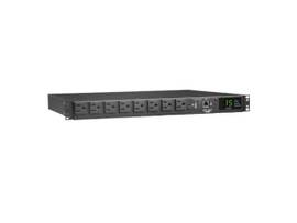 TRIPP 144KW 120V SINGLE-PHASE ATS/MONITORED PDU 8 NEMA 5-15R OUTLETS DUAL 5-15P INPUTS 12 FT CORDS 1U TAA