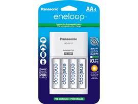 PANASONIC ENELOOP CHARGER + 4 AA 2000MAH RECHARGEA