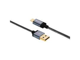 CHRG MICROUSB CBL 47IN BRAIDED BLK