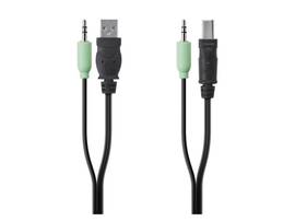 BELKIN TAA USB/AUD SKVM CBL, USB A/B, 3.5MM