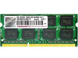 TRANSCEND 4G DDR3 1066 SO-DIMM 2RX8, BULK