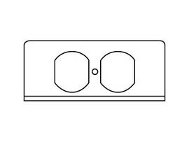 LEGRAND-WIREMOLD SGL GANG PLATE W/DPLX OPN