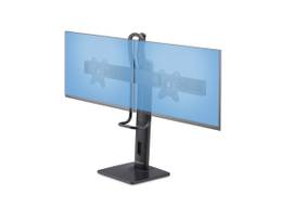 STARTECH CROSSBAR DUAL MONITOR DESK STAND FOR DOUBLE 27-INCH SCREENS, VESA MOUNT 75X75/100X100, TOOLLESS HEIGHT ADJUSTMENT, UP TO 13.2LB (6KG) PER