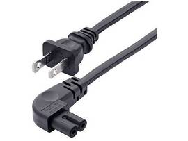 STARTECH 6FT (1.8M) LAPTOP POWER CORD, NEMA 1-15P TO RIGHT ANGLE C7, 7A 125V, 18AWG, LAPTOP CHARGER CABLE, REPLACEMENT POWER BRICK CORD, AC POWER CABL