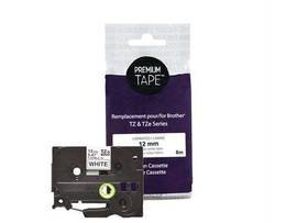 BROTHER TZE-FX231 FLEXIBLE PREMIUM TAPE BLACK / WHITE 12MM