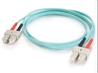 LEGRAND-ORTRONICS 1M SC-SC 10G OM3 DPX MM TAA FIBER-AQUA