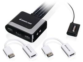 IOGEAR 2-PRT HD CBL KVM,DSPLYPRT ADPTRS